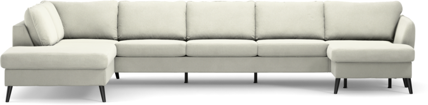 County - 4-sits soffa med divan vänster och schäslong höger - Vit