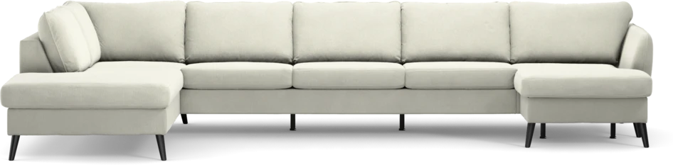 County - 4-sits soffa med divan vänster och schäslong höger - Vit