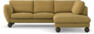 Madison - 2-sits soffa med divan höger - Gul