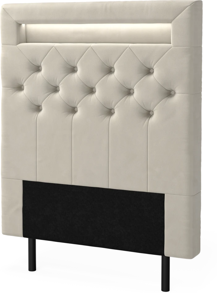 New York led - Sänggavel, 90-210 cm - Beige