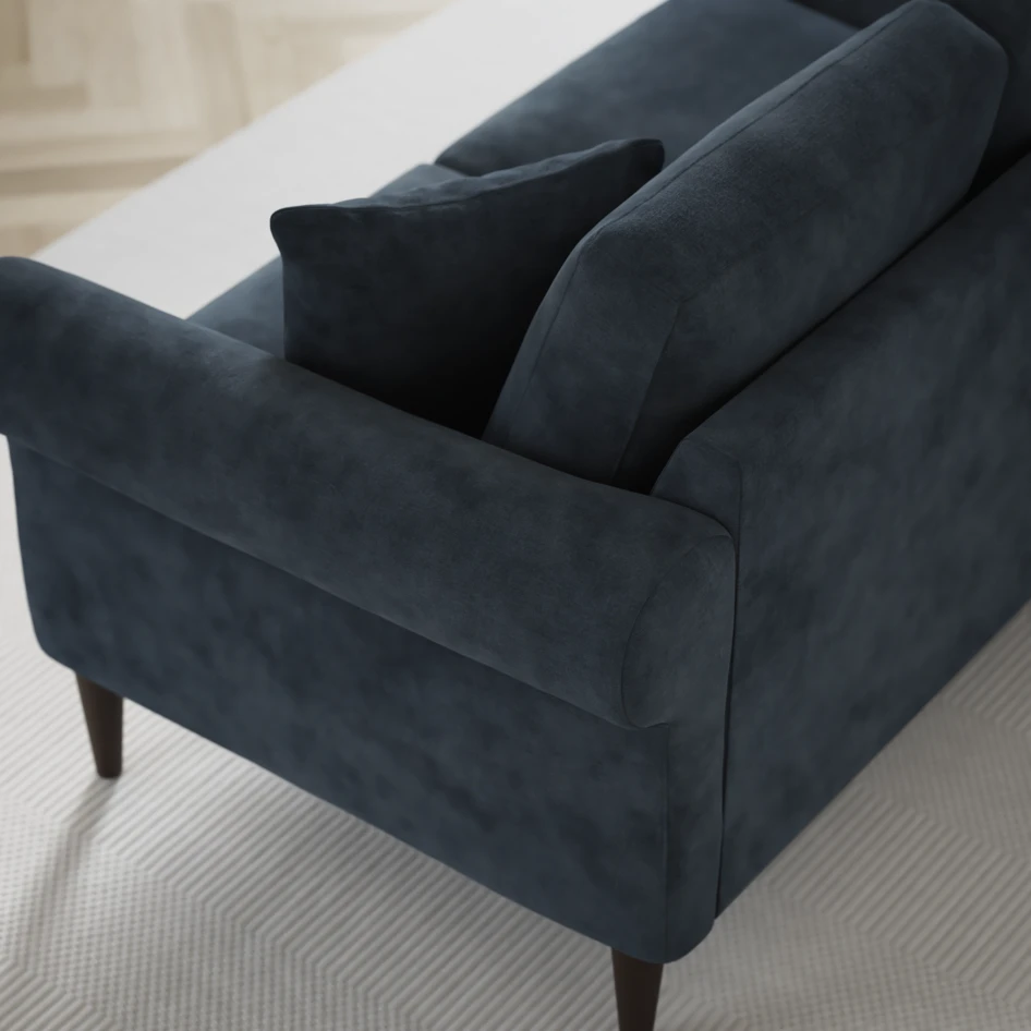 Eden - 3-sits soffa med divan vänster och schäslong höger - Blå