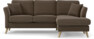 Eden - 2-sits soffa med schäslong - Brun