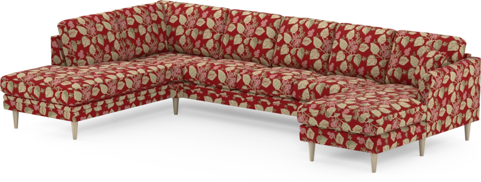 Eden - 3-sits soffa med divan vänster och schäslong höger - Flerfärgad