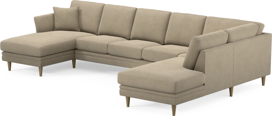 Eden - 3-sits soffa med schäslong vänster och divan höger - Beige