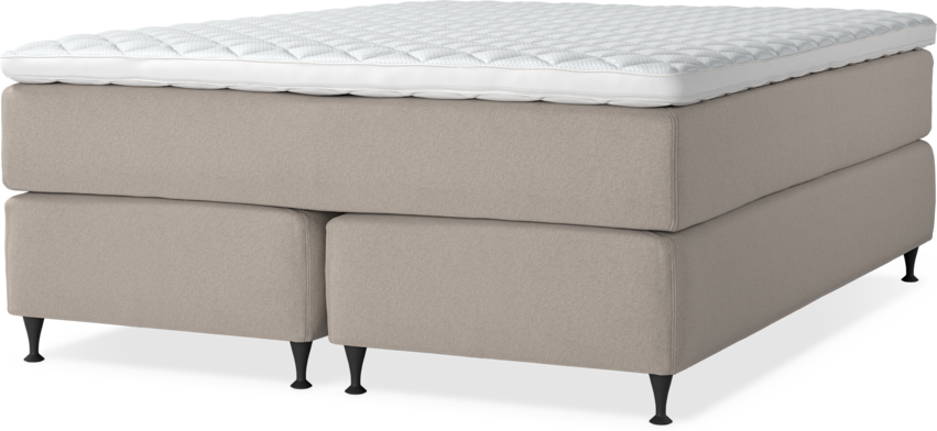 Delux Exclusive - Kontinentalsäng, dubbelsäng med bäddmadrass - Beige