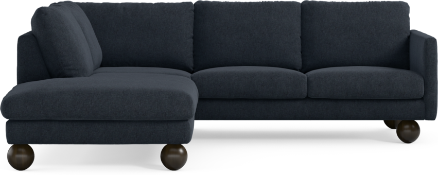 Madison Lux - 2-sits soffa med divan vänster - Blå