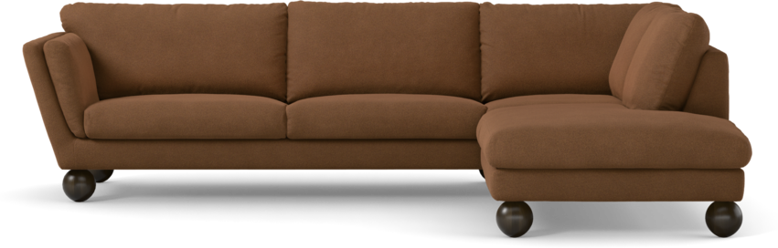 Madison Lux - 3-sits soffa med divan höger - Brun