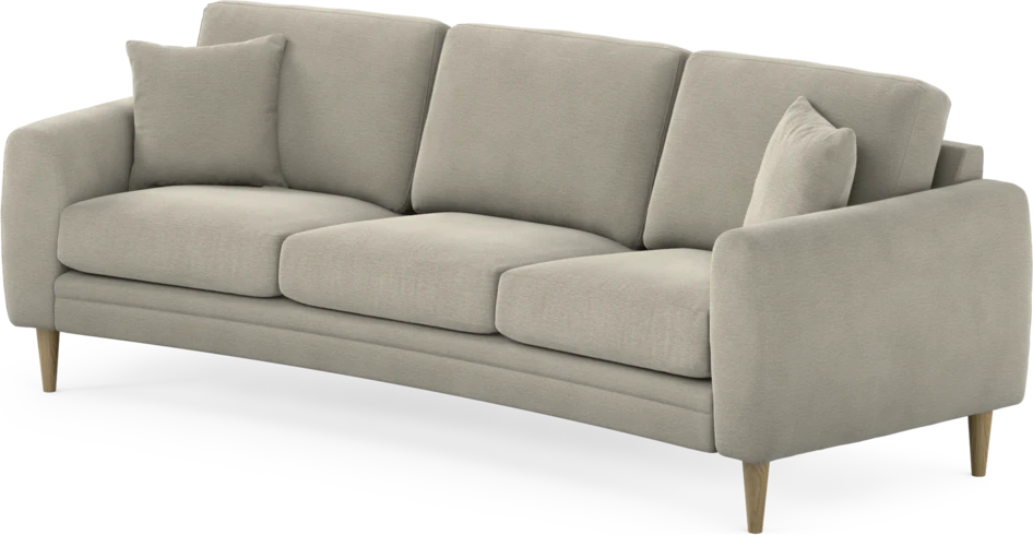 Eden - 3-sits soffa svängd - Brun