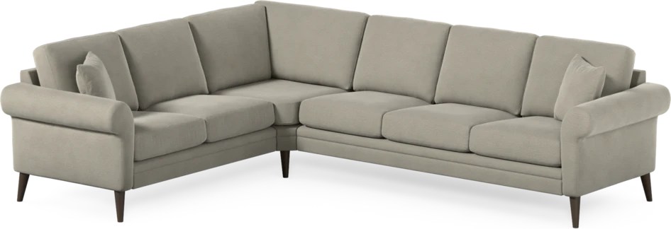 Eden - Hörnsoffa, 2+3-sits - Brun