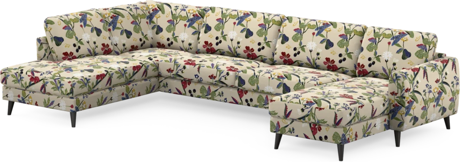 Bridge - 3-sits soffa med divan vänster och schäslong höger - Flerfärgad