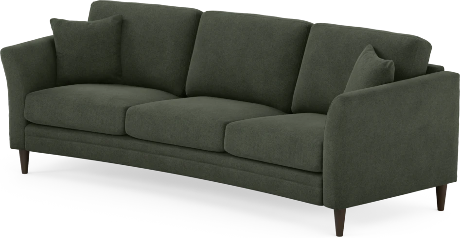 Eden - 3-sits soffa svängd - Grön