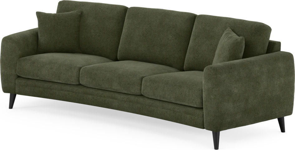 Eden - 3-sits soffa svängd - Grön