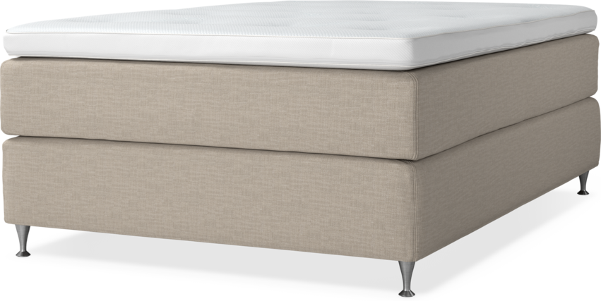 Delux Dream - Kontinentalsäng, enkelsäng 140 cm med bäddmadrass - Beige