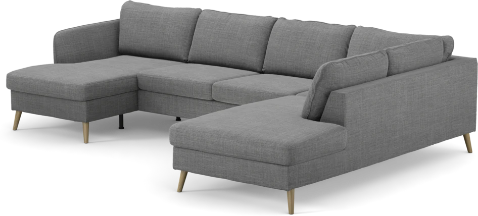 County - 3-sits soffa med schäslong vänster och divan höger - Grå