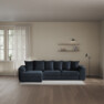 Town - 3-sits soffa med schäslong vänster - Blå