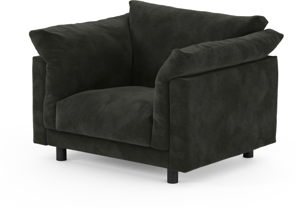 Cherrie - Fåtölj, fast klädsel - Svart