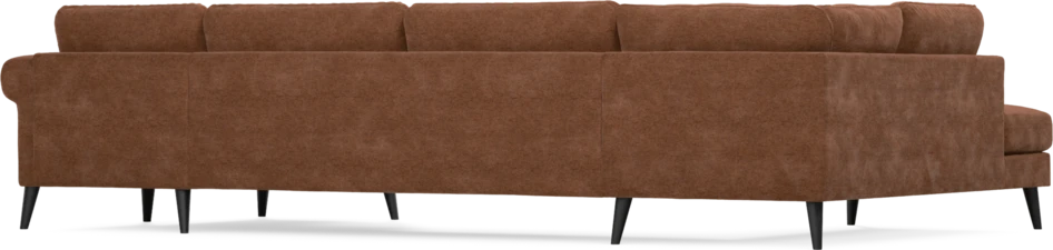 Bridge - 3-sits soffa med divan vänster och schäslong höger - Orange