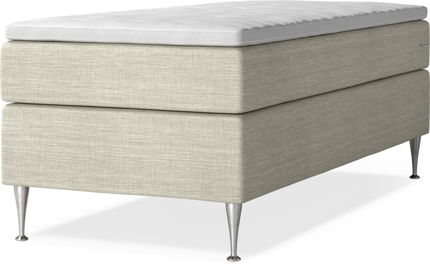 New York - Kontinentalsäng, enkelsäng med bäddmadrass - Beige