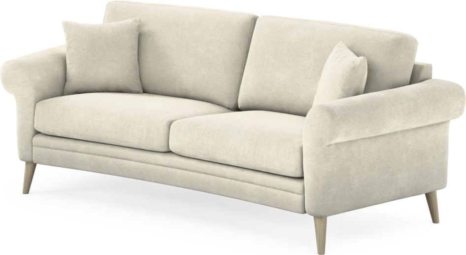 Eden - 2,5-sits soffa svängd - Vit