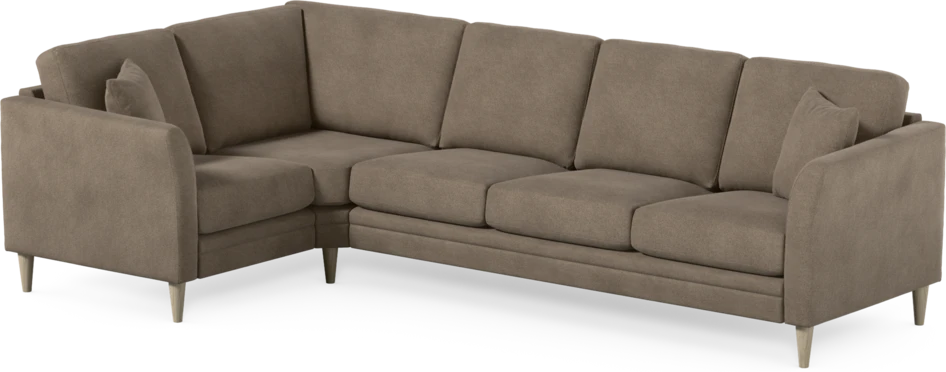Eden - Hörnsoffa, 1+3-sits - Brun
