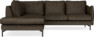 Madison - 2-sits soffa med divan vänster - Brun