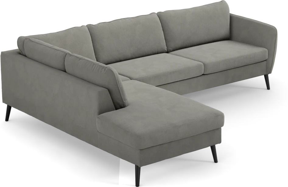County - 2,5-sits soffa med divan vänster - Grå