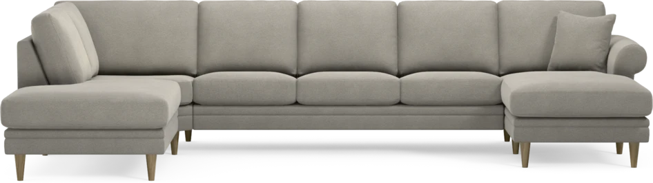 Eden - 3-sits soffa med divan vänster och schäslong höger - Grå