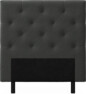 Delux Pikerad Låg - Sänggavel, 90-210 cm - Grå