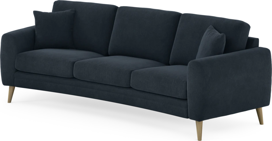 Eden - 3-sits soffa svängd - Blå