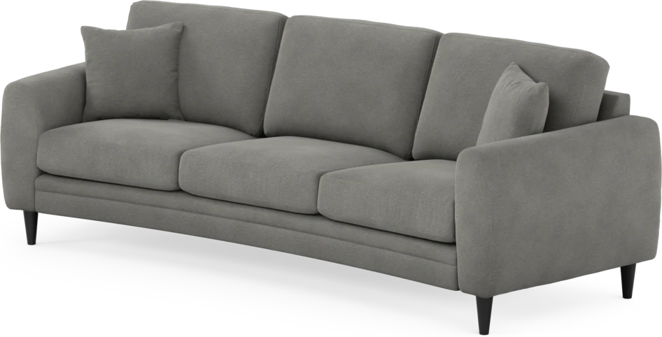 Eden - 3-sits soffa svängd - Grå