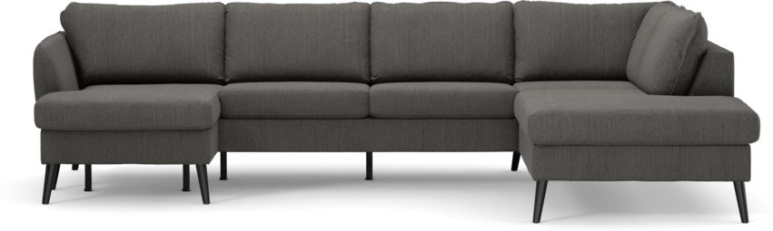 County - 3-sits soffa med schäslong vänster och divan höger - Brun