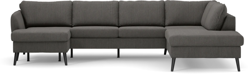 County - 3-sits soffa med schäslong vänster och divan höger - Brun