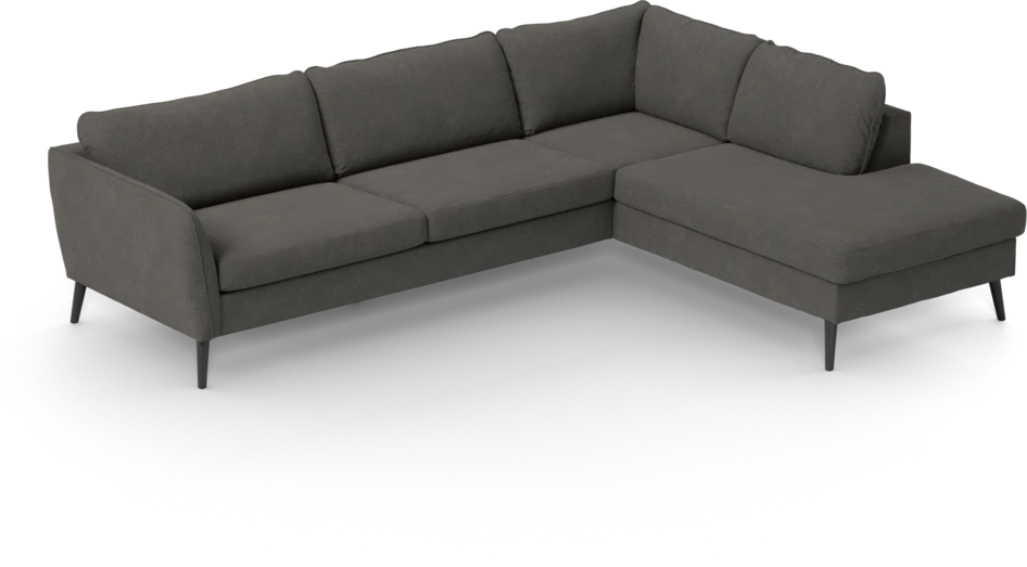 County - 2,5-sits soffa med divan höger - Brun