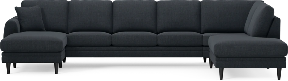 Eden - 3-sits soffa med schäslong vänster och divan höger - Blå