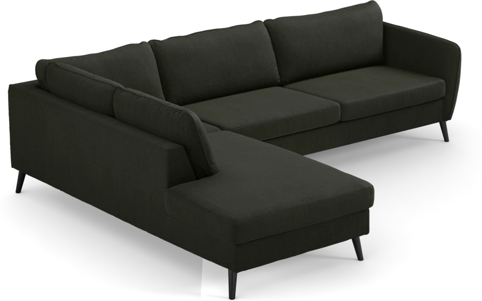 County - 2,5-sits soffa med divan vänster - Grön
