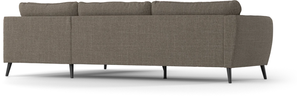 County - 2,5-sits soffa med divan höger - Brun