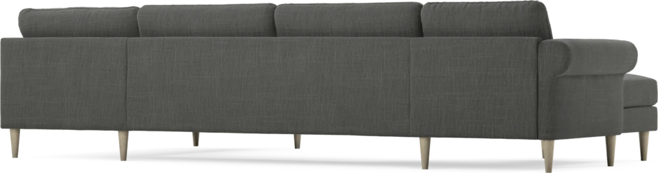 Bridge - 3-sits soffa med schäslong vänster och divan höger - Grå