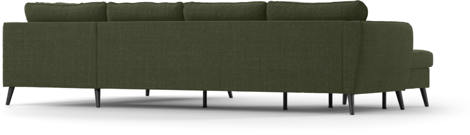 County - 3-sits soffa med schäslong vänster och divan höger - Grön