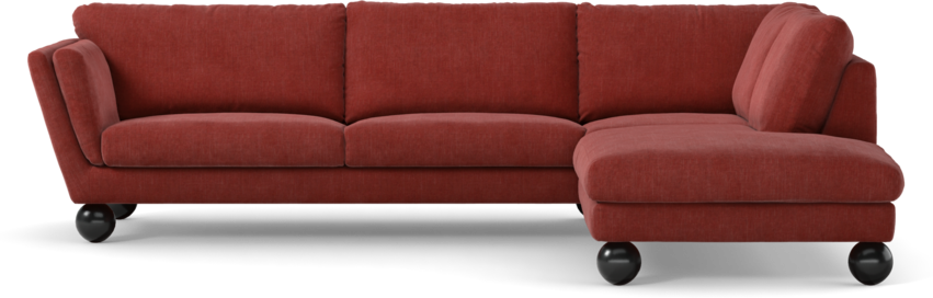 Madison Lux - 3-sits soffa med divan höger - Rosa