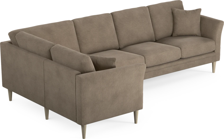 Eden - Hörnsoffa, 1+3-sits - Brun