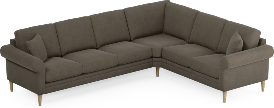 Eden - Hörnsoffa, 3+2-sits - Brun