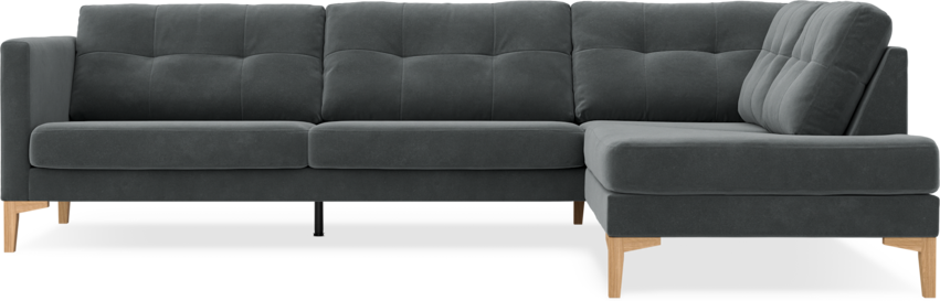 Rio - 3-sits soffa med divan höger - Grå
