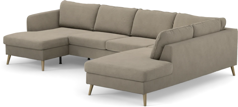 County - 3-sits soffa med schäslong vänster och divan höger - Beige