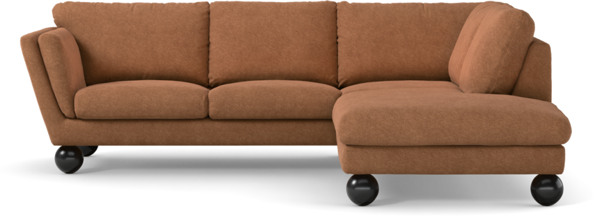 Madison Lux - 2-sits soffa med divan höger - Orange