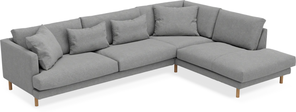 Harper - 3-sits soffa med divan höger - Grå