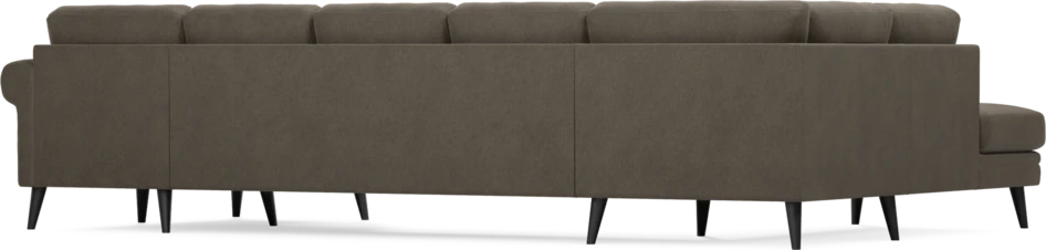 Eden - 3-sits soffa med divan vänster och schäslong höger - Brun