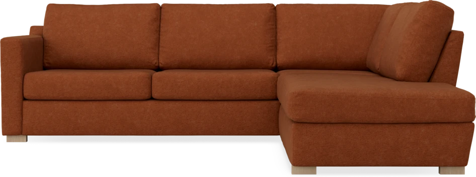 Friday - 2,5-sits soffa med divan höger - Orange