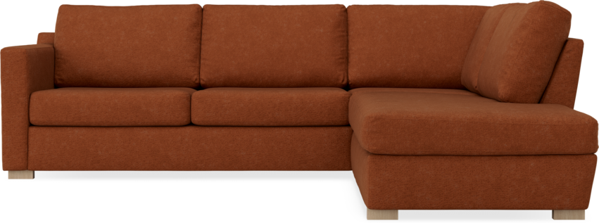 Friday - 2,5-sits soffa med divan höger - Orange