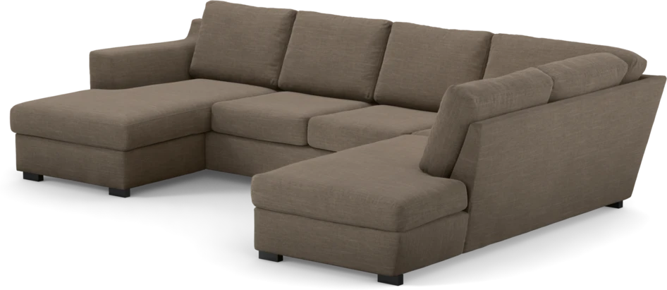 Friday - 3-sits soffa med schäslong vänster och divan höger - Brun