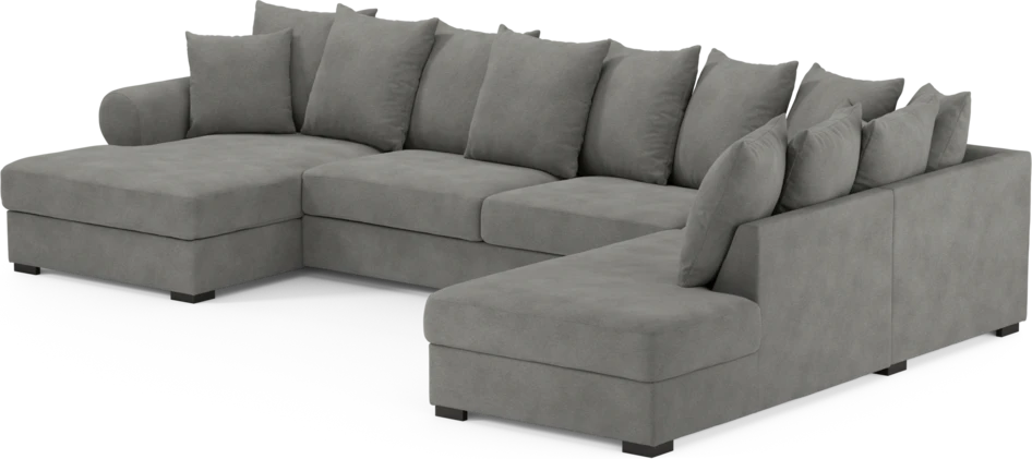 Town - 3-sits soffa med divan höger och schäslong vänster - Grå